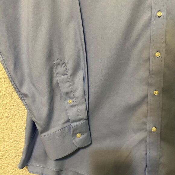 Nordstrom Men's Shop Classic Button Down Blue Size 18/35 Classic Fit - Picture 6 of 10